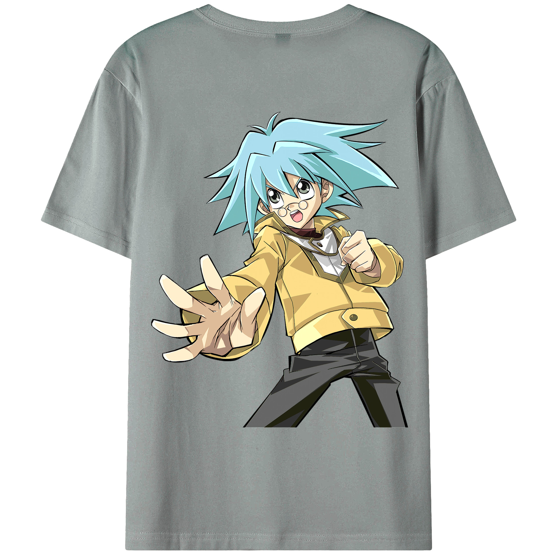 （画像用） 遊☆戯☆王 Yu-Gi-Oh! 綿100％ メンズ半袖Tシャツ（バックプリント） 通気性